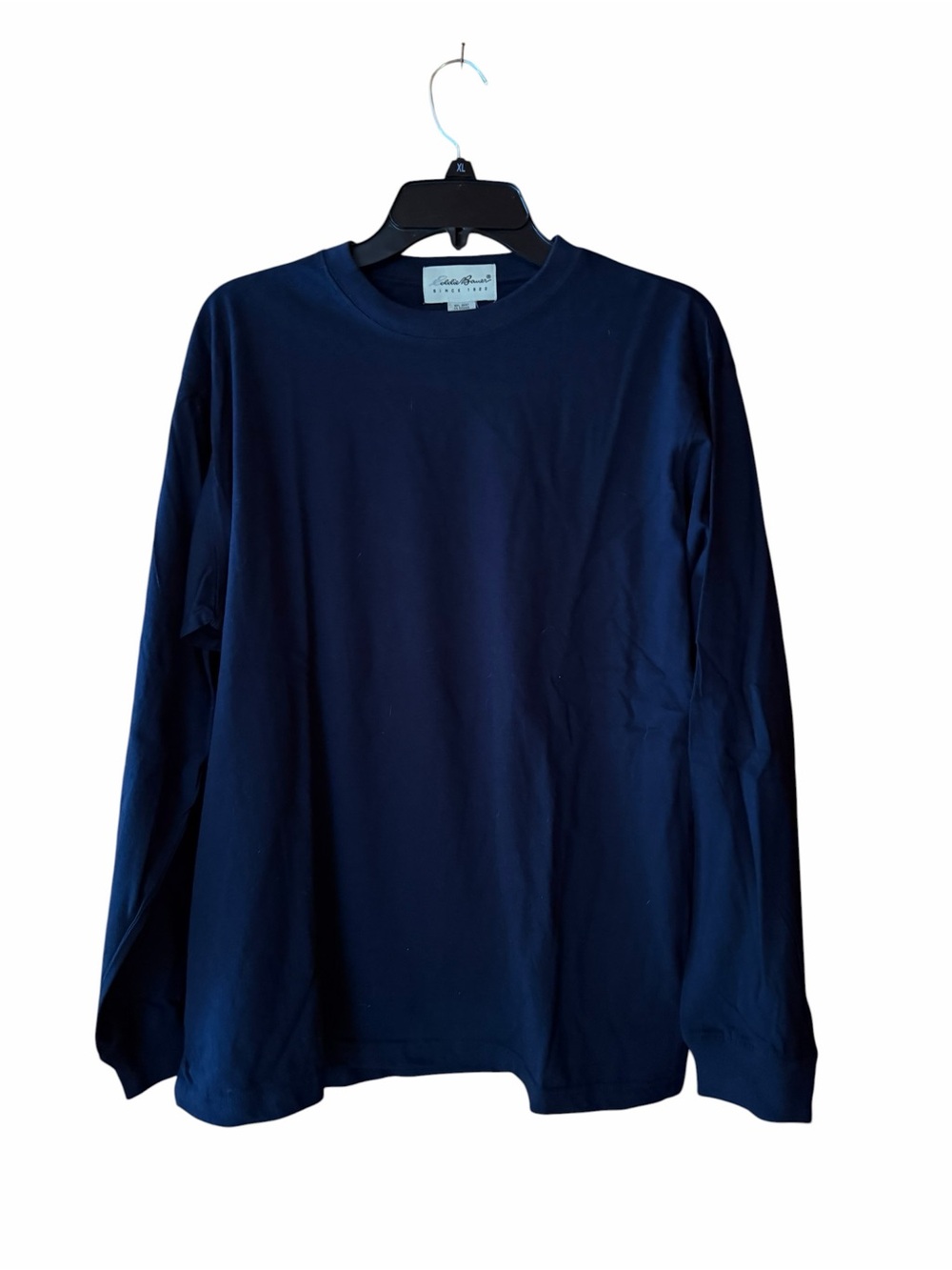 Deadstock Late 90s/Y2K NWT Eddie Bauer 100% Cotton Navy Blue Long‎ Sleeve Tee